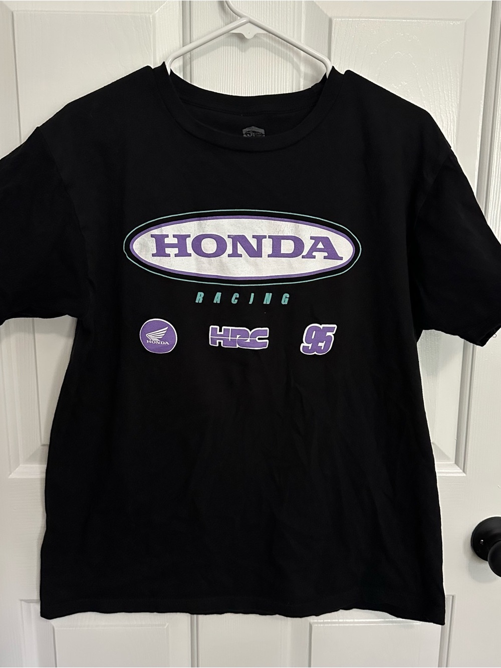 Honda Motorcycle Racing Graphic Tee - Black - Size Large